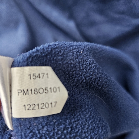 Peter Millar Masters Quarter Zip Blue Pullover Mens L Chest Pocket Navy Stain - Picture 9 of 9